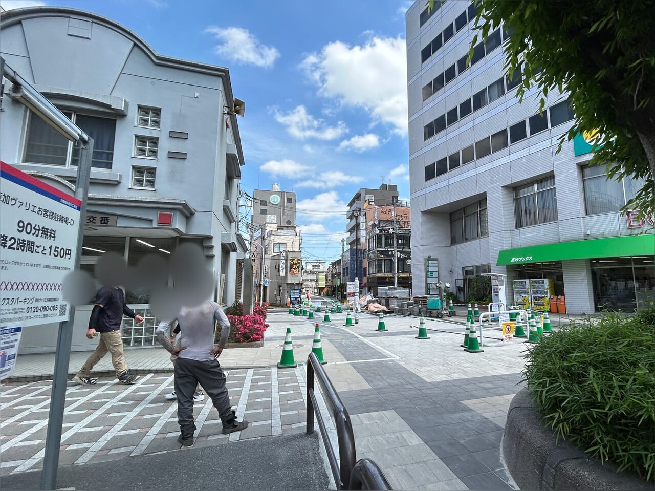 草加駅東口短時間駐輪場　　Fエリア利用休止