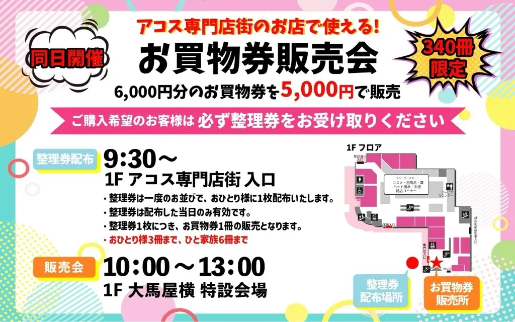 アコスお買物券販売会